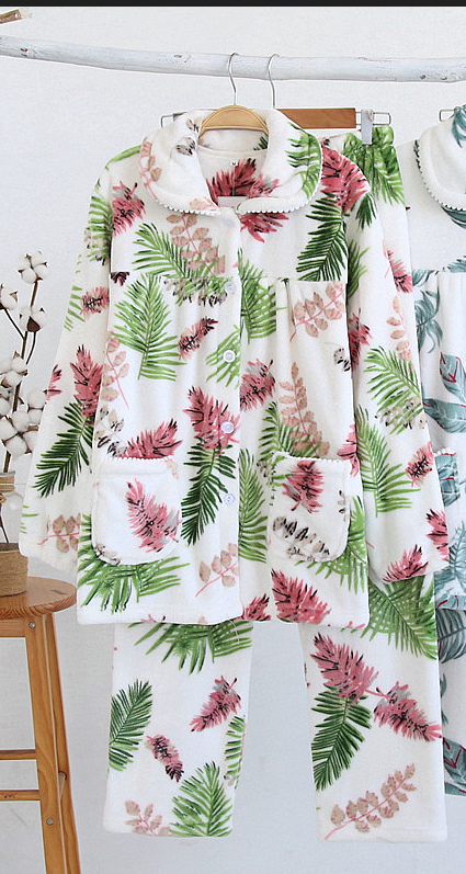 WINTER PAJAMAS;THICK WARM NICE PAJAMAS,DEER PAJAMS,Lady pajamas set