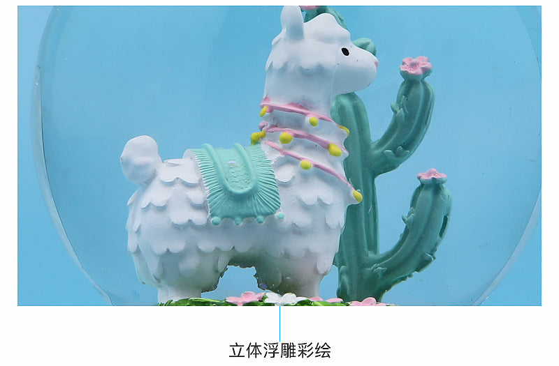 LAMA CRYSTAL MUSIC BALL -MUSIC LIGHTING SNOWING gift