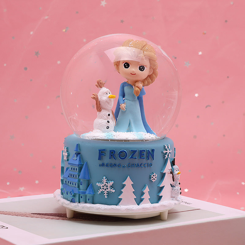CRYSTAL MUSIC BALL -MUSIC LIGHTING SNOWING gift birthday gift girl gift