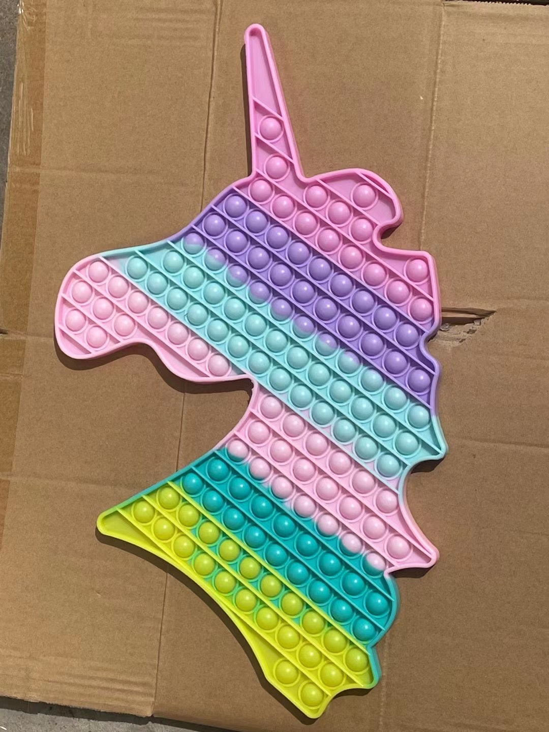 jumbo big pop it Giant pop it unicorn 47x27.5cm macaron huge pop it