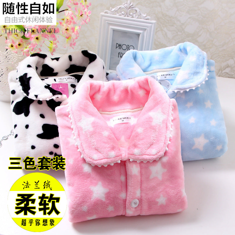 WINTER PAJAMAS;THICK WARM NICE PAJAMAS,DEER PAJAMS,Lady pajamas set