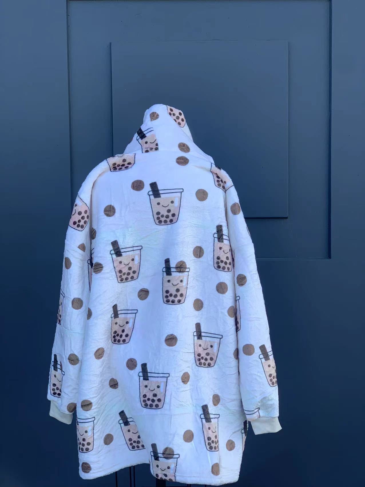 boba milktea oversized hoodie (1 SIZE FOR MOST)