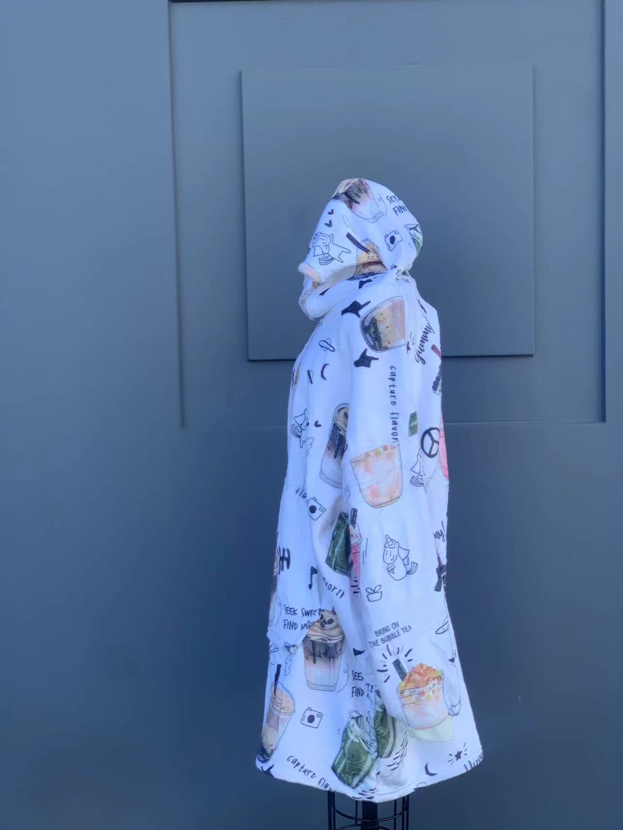 ins boba milktea oversized hoodie (1 SIZE FOR MOST)