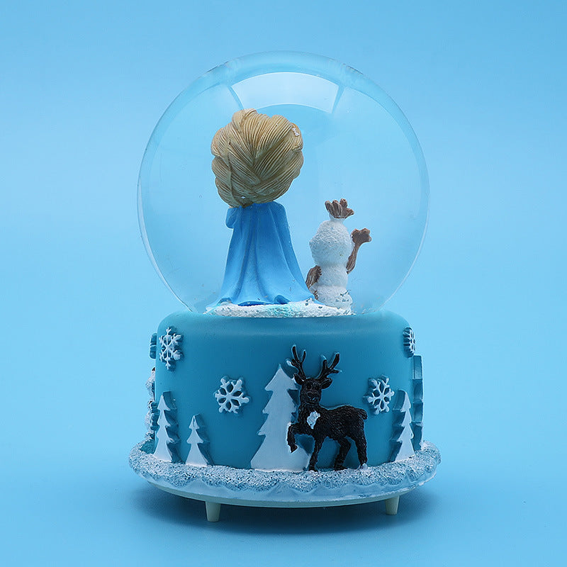 CRYSTAL MUSIC BALL -MUSIC LIGHTING SNOWING gift birthday gift girl gift