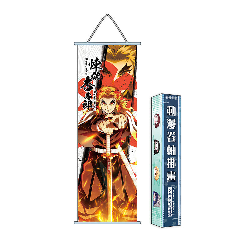 Demon Slayer One Piece Banner Poster Anime wall art hanging painting(small)