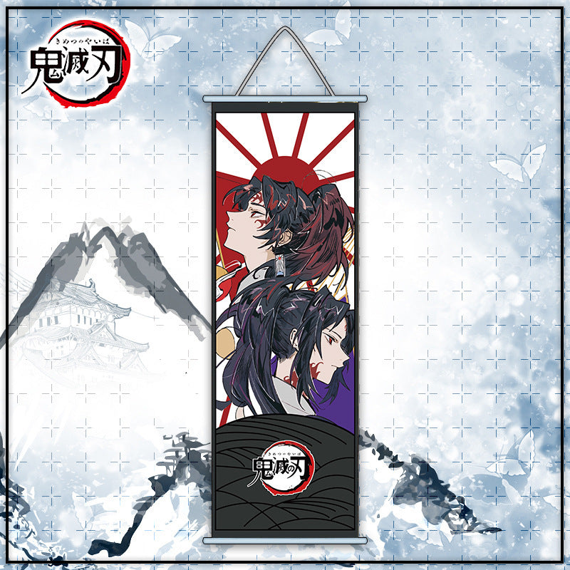 Demon Slayer One Piece Banner Poster Anime wall art hanging painting(small)