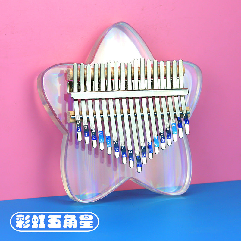 Kalimba 17 Keys Thumb Finger Piano Star Shaped Kid Adult Instrument