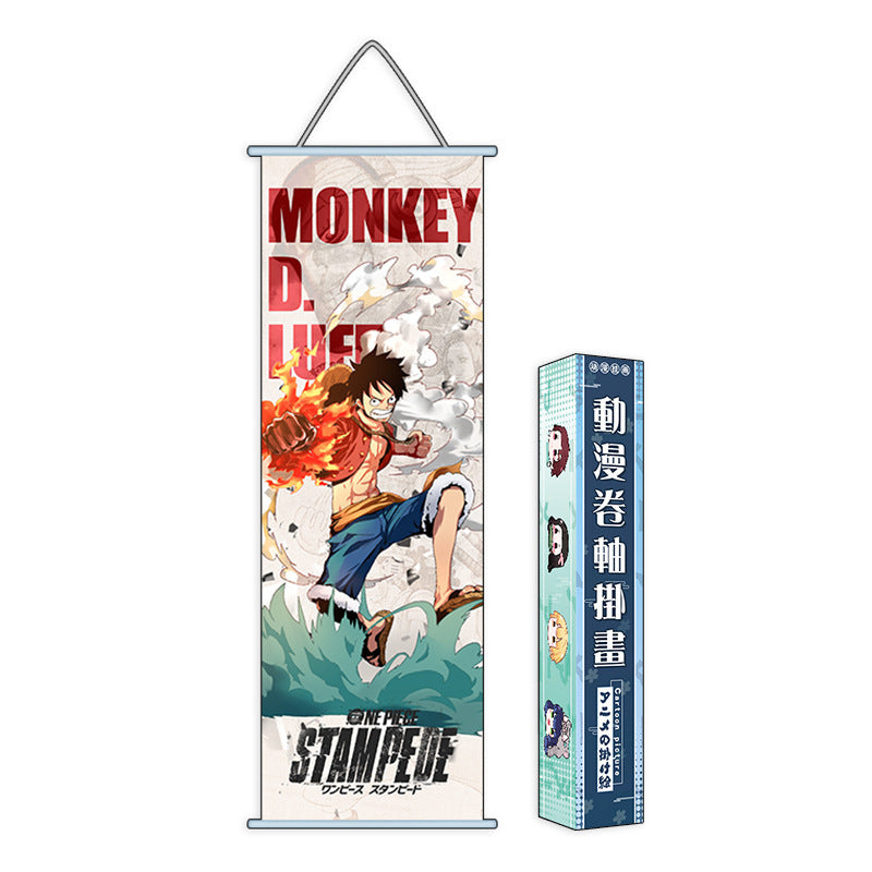 Demon Slayer One Piece Banner Poster Anime wall art hanging painting(small)