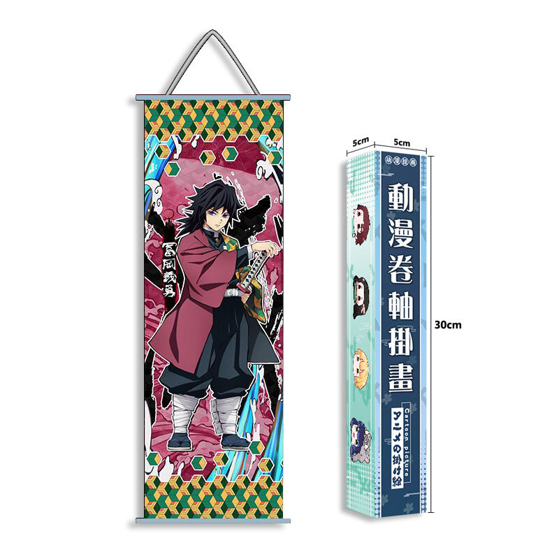 Demon Slayer One Piece Banner Poster Anime wall art hanging painting(small)