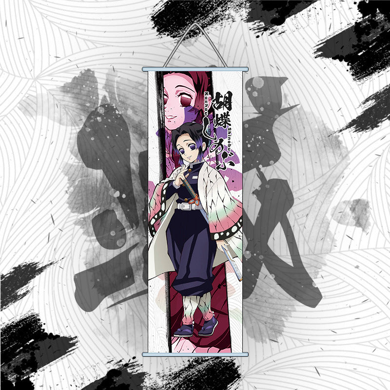 Demon Slayer One Piece Banner Poster Anime wall art hanging painting(small)