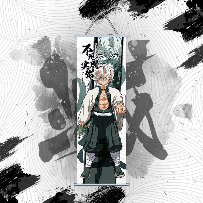 Demon Slayer One Piece Banner Poster Anime wall art hanging painting(small)