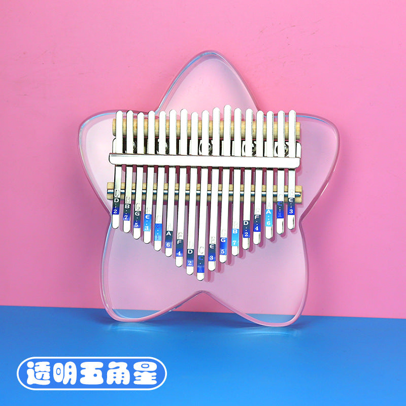 Kalimba 17 Keys Thumb Finger Piano Star Shaped Kid Adult Instrument