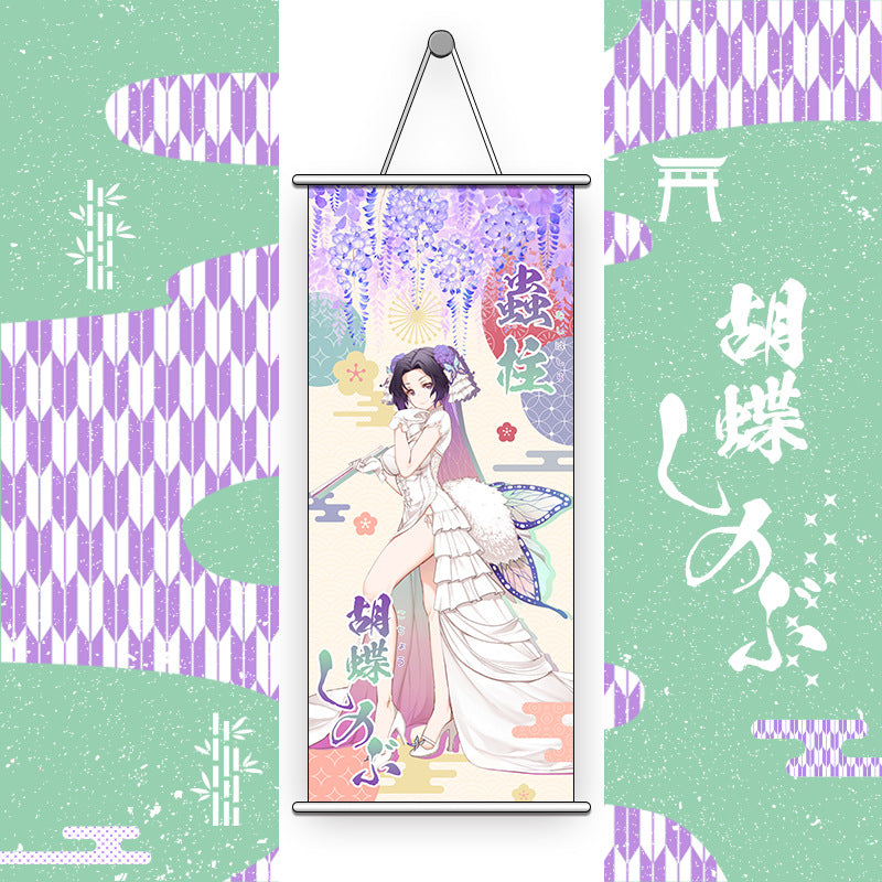 Demon Slayer Naruto Banner anime poster wall art hanging painting(medium)