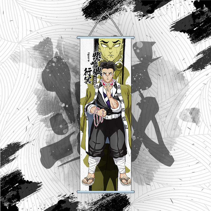 Demon Slayer One Piece Banner Poster Anime wall art hanging painting(small)