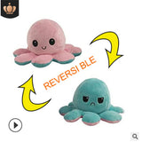 BIG SIZE mood octopus Double-Sided Flip Reversible Octopus Plush Toy Marine Life Animals Doll AU STOCK