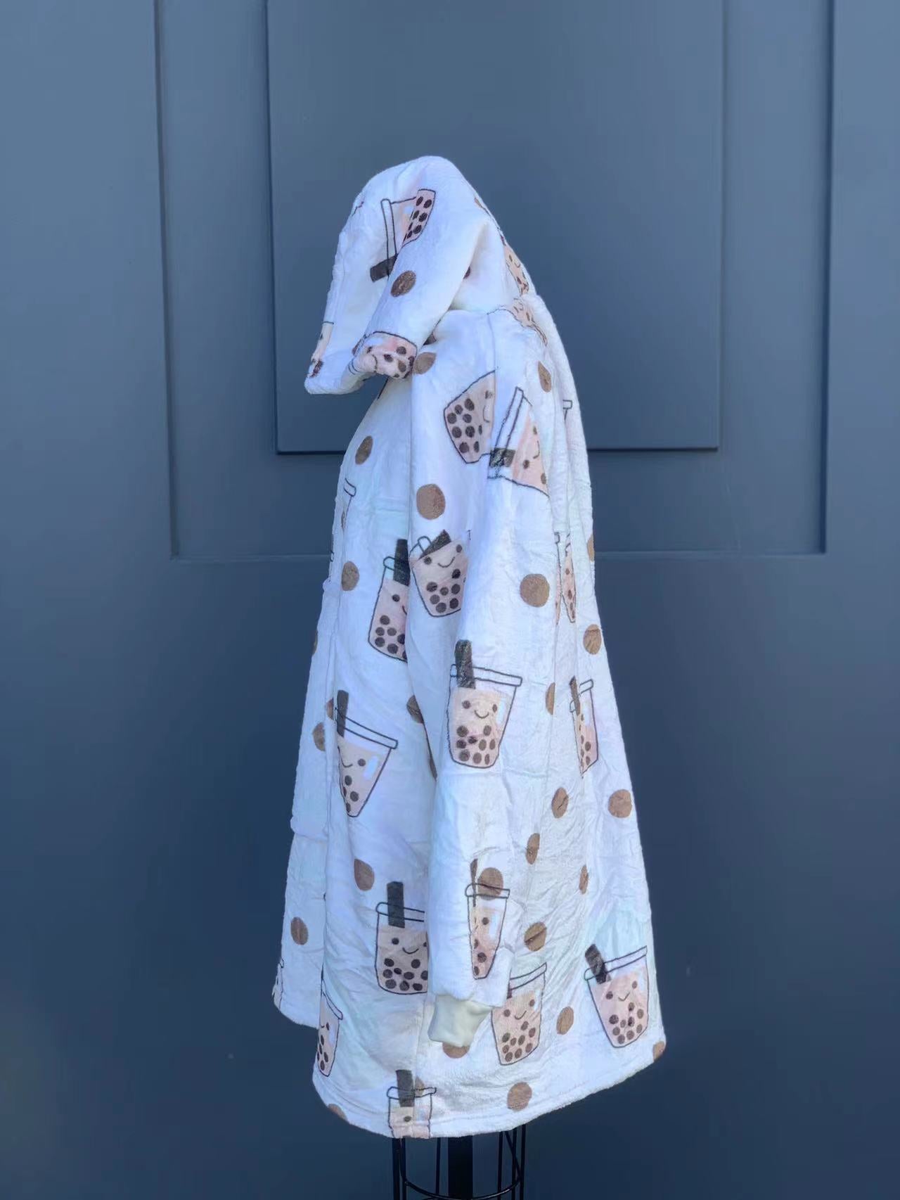 boba milktea oversized hoodie (1 SIZE FOR MOST)