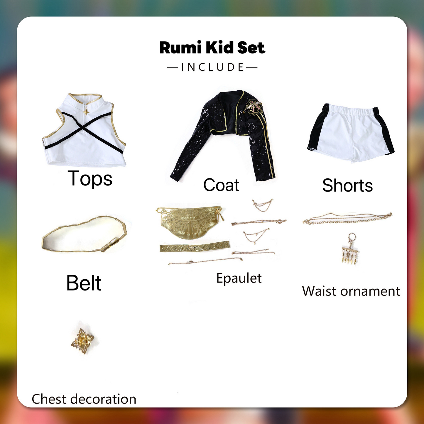 Kpop Demon Hunter Costume Kid &Adult size available Huntrix Fancy Dress Cosplay Virtual Idol Movie Girls' Carnival Performance Anime Expo