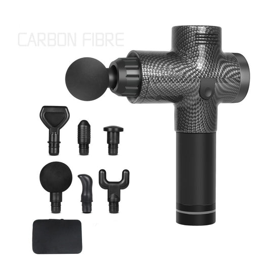 Massage Gun LCD carbon fiber print Therapy Percussive Vibration Muscle Massager Sports Recovery AU