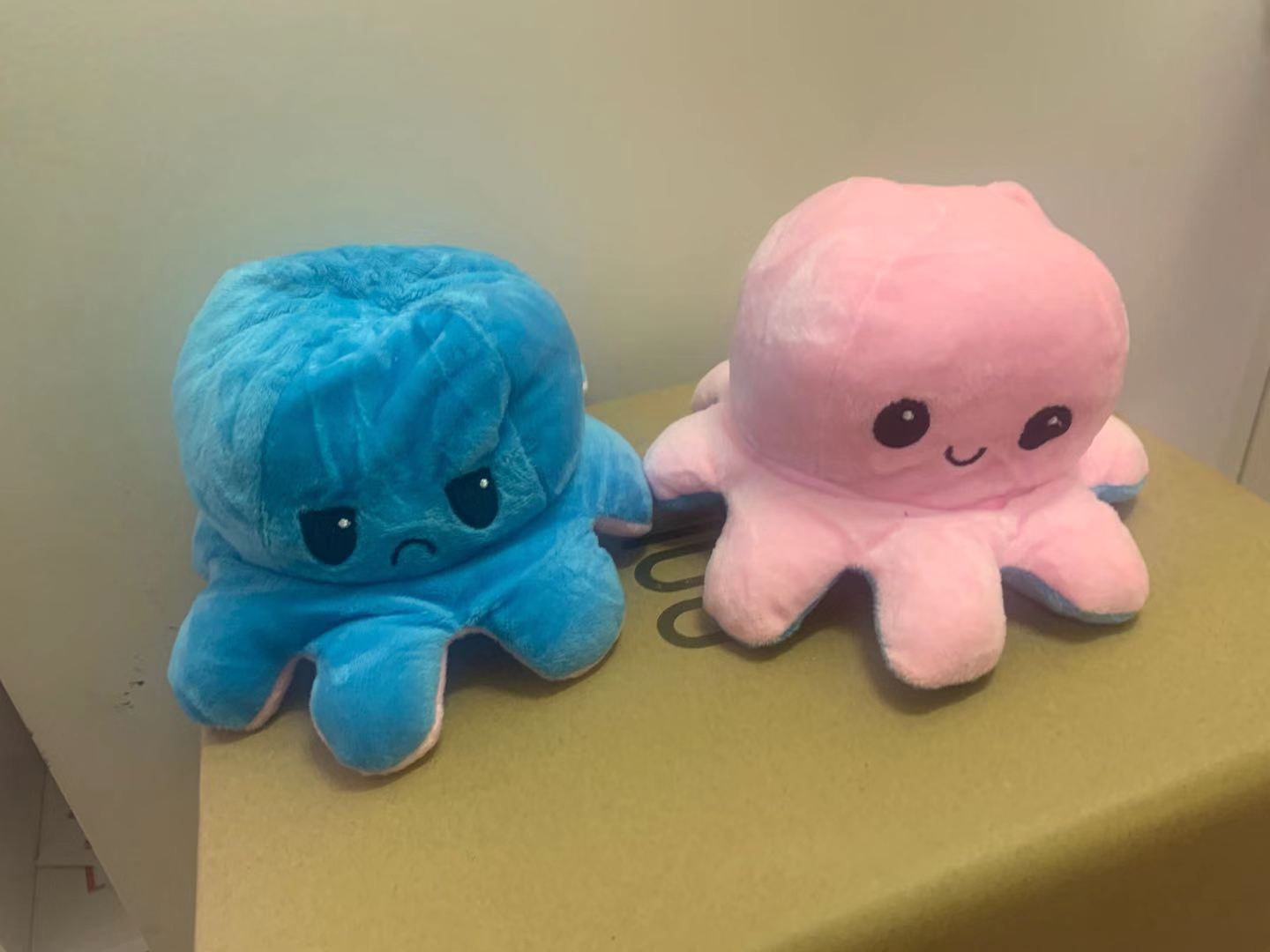mood octopus Double-Sided Flip Reversible Octopus Plush Toy Marine Life Animals Doll AU STOCK