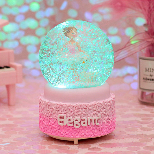 ballet girl  CRYSTAL MUSIC BALL -MUSIC LIGHTING SNOWING gift birthday gift girl gift