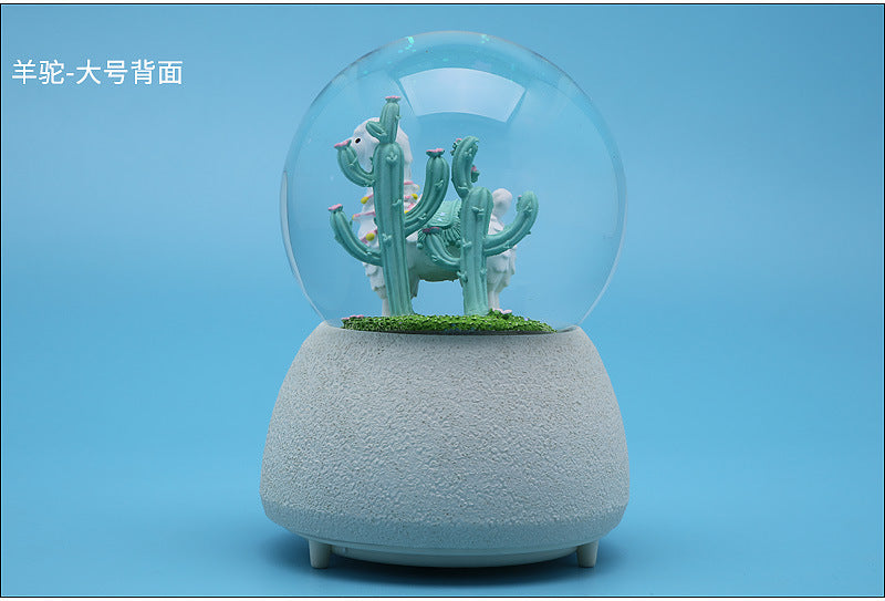 LAMA CRYSTAL MUSIC BALL -MUSIC LIGHTING SNOWING gift