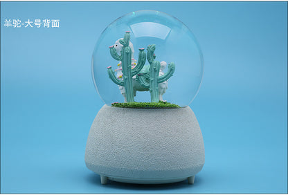 LAMA CRYSTAL MUSIC BALL -MUSIC LIGHTING SNOWING gift