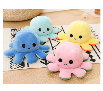 BIG SIZE mood octopus Double-Sided Flip Reversible Octopus Plush Toy Marine Life Animals Doll AU STOCK