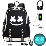 marshmello bag,school bag,gown in the dark