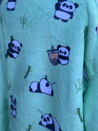 panda oversized hoodie LOVE PANDA(1 SIZE FOR MOST)