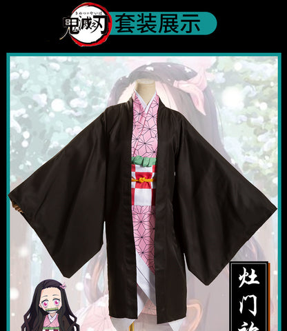 Demon Slayer Nezuko anime costume cos clothing cosplay clothing