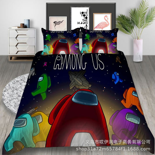 among us  queen size  bed  sheet