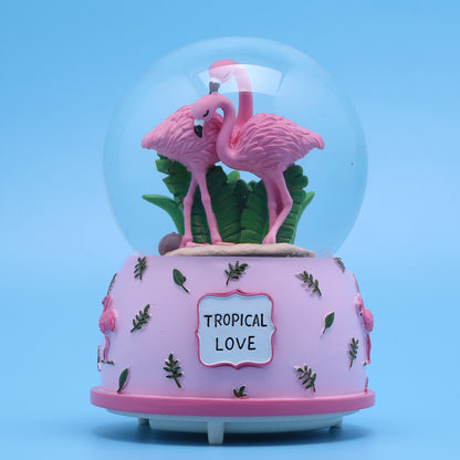CRYSTAL MUSIC BALL -MUSIC LIGHTING SNOWING gift birthday gift girl gift
