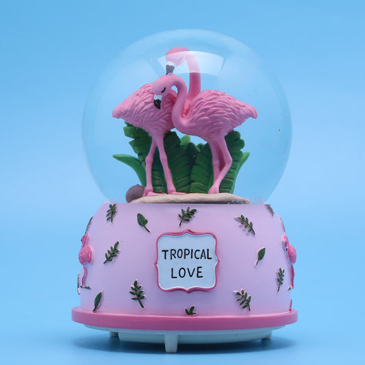 CRYSTAL MUSIC BALL -MUSIC LIGHTING SNOWING gift birthday gift girl gift