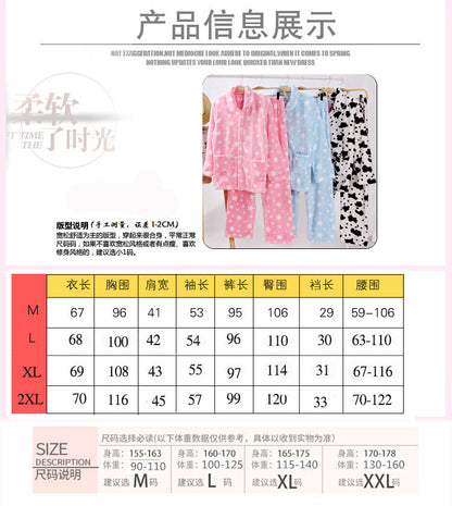COW PRINT PAJAMAS,WINTER PAJAMAS;THICK WARM NICE PAJAMAS,DEER PAJAMS,Lady pajamas set