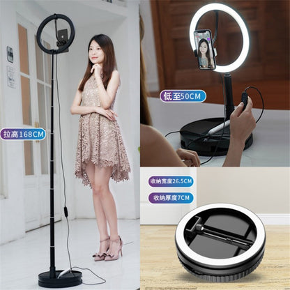 live stream Tripod & Phone Holder  with changing color light  foldable desk high to 1.68meter high