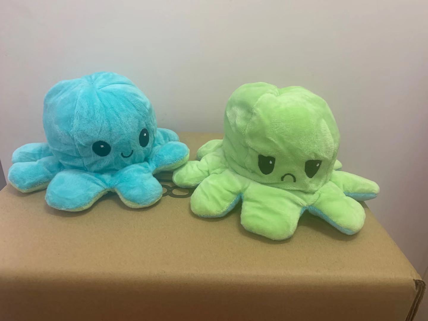 mood octopus Double-Sided Flip Reversible Octopus Plush Toy Marine Life Animals Doll AU STOCK