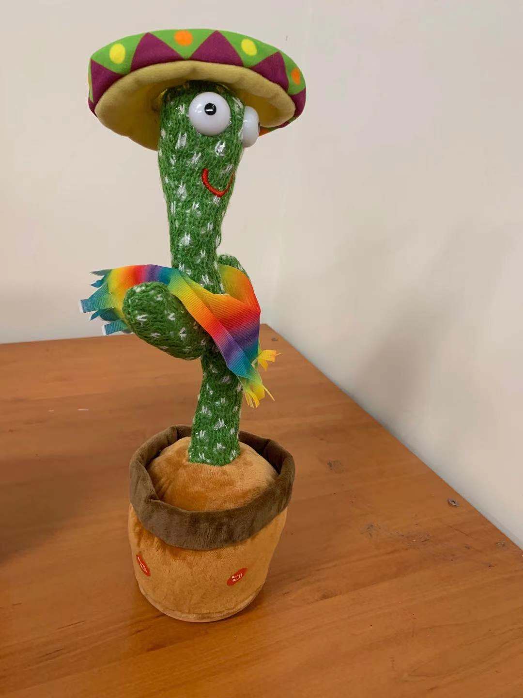 Dancing Cactus Talking And light-up Plush Toy Cute Christmas toy Doll Kids Birthday Gift