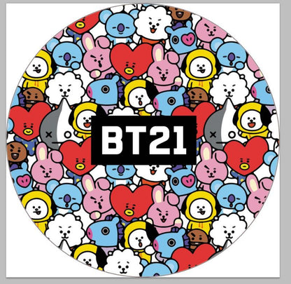 BTS-bt21 round beach 1.5 meter towel