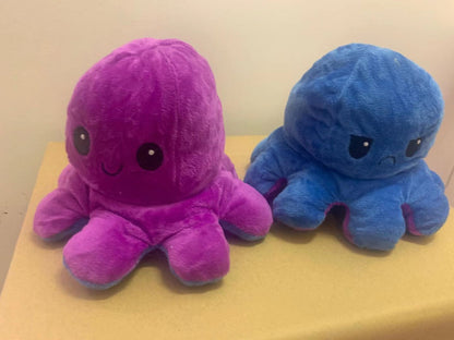 mood octopus Double-Sided Flip Reversible Octopus Plush Toy Marine Life Animals Doll AU STOCK