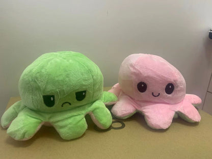 mood octopus Double-Sided Flip Reversible Octopus Plush Toy Marine Life Animals Doll AU STOCK
