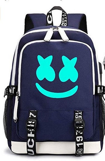 marshmello bag,school bag,gown in the dark