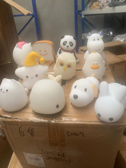 SILICONE NIHGT LIGHT, NIGHT LAMP, FEED LAMP,CUTE LAMP,ANIMAL LAMP