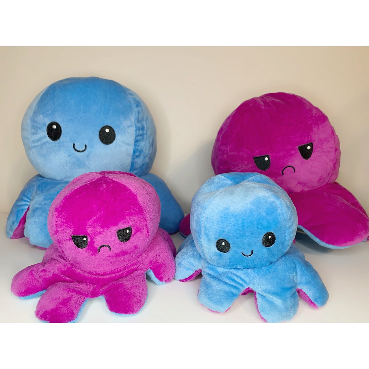 mood octopus Double-Sided Flip Reversible Octopus Plush Toy Marine Life Animals Doll AU STOCK