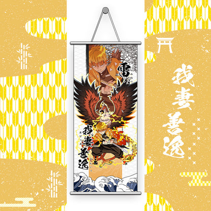 Demon Slayer Naruto Banner anime poster wall art hanging painting(medium)