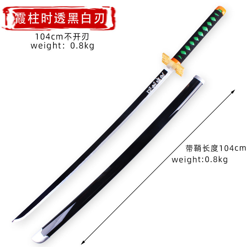 Wooden Sword Demon Slayer Zoro, Law Katana Anime Japanese Samurai Sword Cosplay Collection 40 Inches