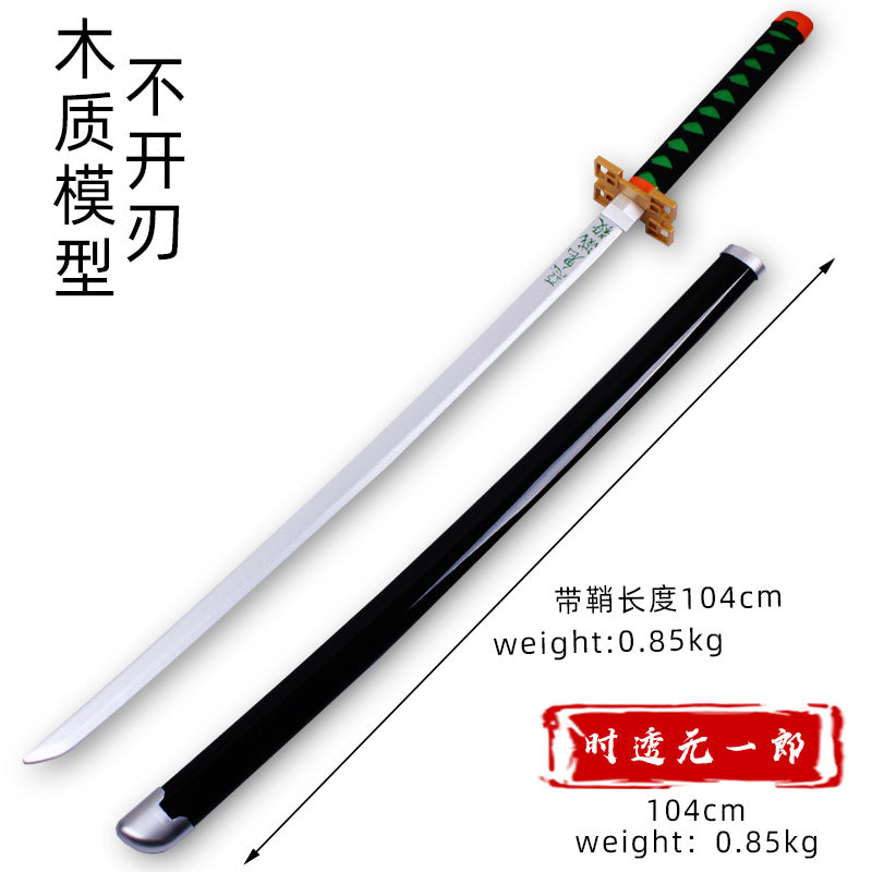 Wooden Sword Demon Slayer Zoro, Law Katana Anime Japanese Samurai Sword Cosplay Collection 40 Inches