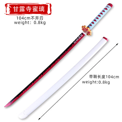 Wooden Sword Demon Slayer Zoro, Law Katana Anime Japanese Samurai Sword Cosplay Collection 40 Inches
