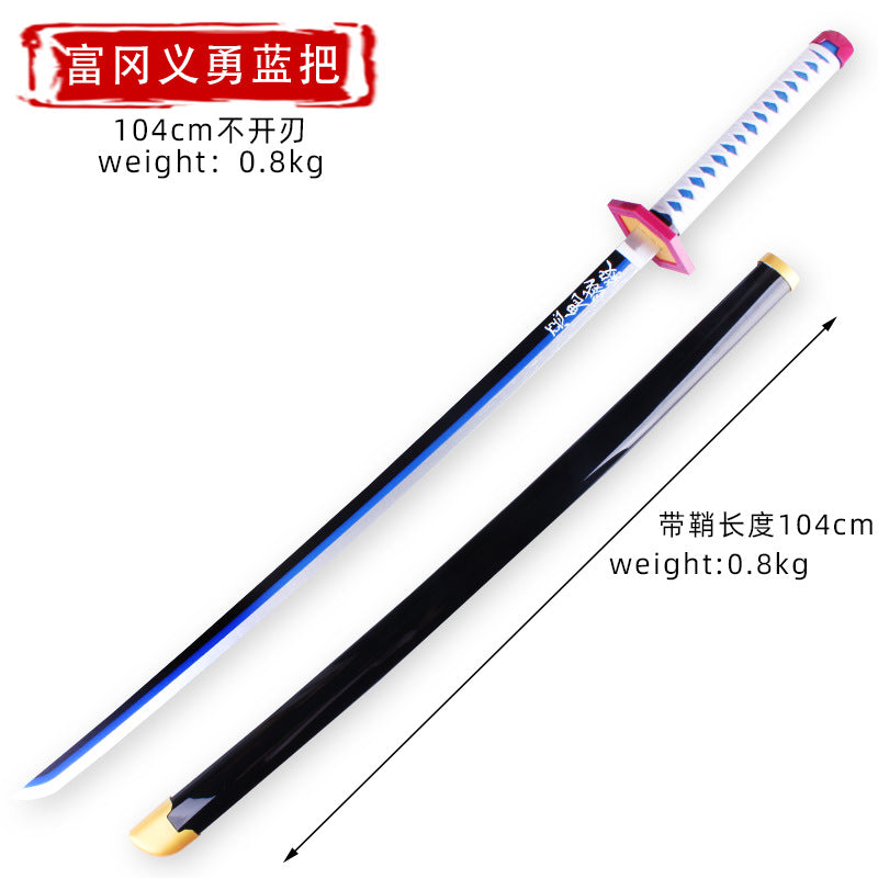Wooden Sword Demon Slayer Zoro, Law Katana Anime Japanese Samurai Sword Cosplay Collection 40 Inches