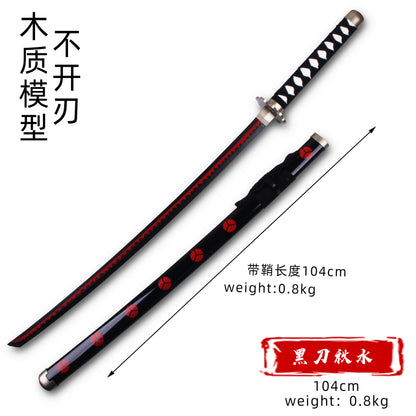 Wooden Sword Demon Slayer Zoro, Law Katana Anime Japanese Samurai Sword Cosplay Collection 40 Inches