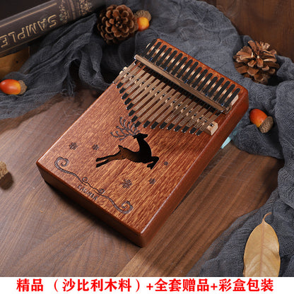 Kalimba 17 Keys Thumb Finger Piano Wood Kid Adult Instrument